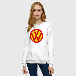 Свитшот хлопковый женский Super Volkswagen, цвет: белый — фото 2
