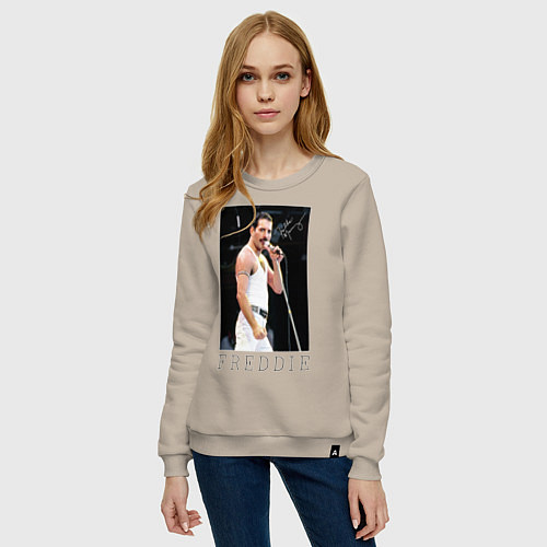 Женский свитшот Queen: Freddie / Миндальный – фото 3