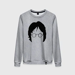 Свитшот хлопковый женский John Lennon: Minimalism, цвет: меланж