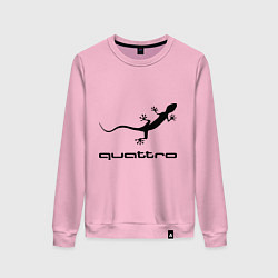 Свитшот хлопковый женский Audi quattro, цвет: светло-розовый
