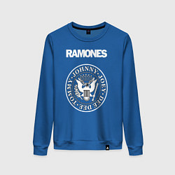 Свитшот хлопковый женский Ramones, цвет: синий