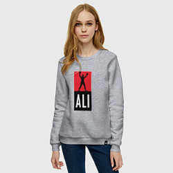 Свитшот хлопковый женский Ali by boxcluber, цвет: меланж — фото 2