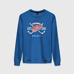 Свитшот хлопковый женский Detroit Red Wings: Est.1926, цвет: синий