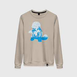 Свитшот хлопковый женский Squirtle Shadow, цвет: миндальный