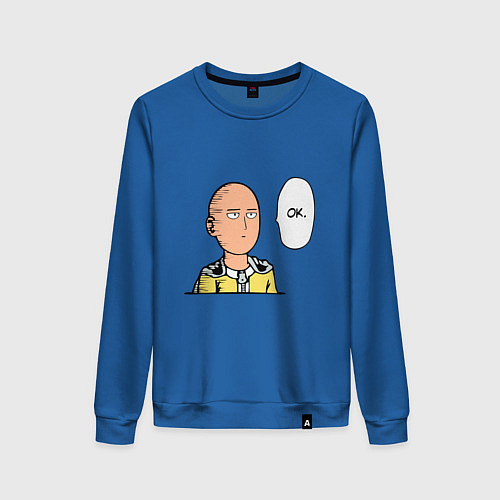 Женский свитшот One Punch Man: OK / Синий – фото 1