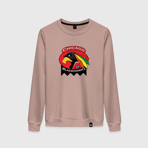 Женский свитшот Chicago Blackhawks Hockey / Пыльно-розовый – фото 1