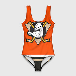 Купальник-боди 3D женский Anaheim Ducks, цвет: 3D-принт