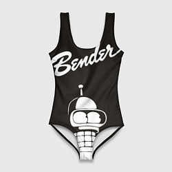 Купальник-боди 3D женский Bender Retro, цвет: 3D-принт