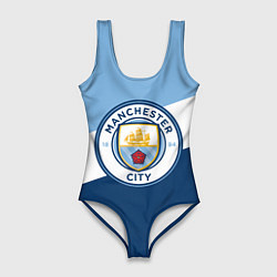 Купальник-боди 3D женский FC Manchester City: Colors, цвет: 3D-принт