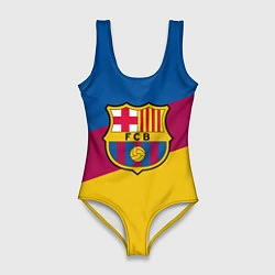 Купальник-боди 3D женский FC Barcelona 2018 Colors, цвет: 3D-принт