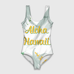 Купальник-боди 3D женский Aloha Hawaii, цвет: 3D-принт
