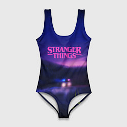 Купальник-боди 3D женский Stranger Things: Neon Road, цвет: 3D-принт