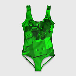 Купальник-боди 3D женский Minecraft game characters, цвет: 3D-принт