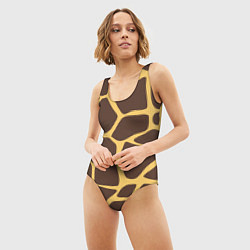 Купальник-боди 3D женский Окрас жирафа, цвет: 3D-принт — фото 2