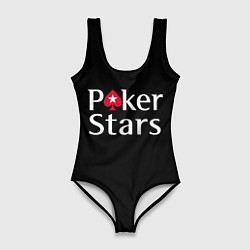 Купальник-боди 3D женский Poker Stars, цвет: 3D-принт