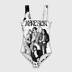 Купальник-боди 3D женский Maneskin Монэскин, рок - группа, цвет: 3D-принт