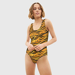 Купальник-боди 3D женский Тигровый Окрас Tiger, цвет: 3D-принт — фото 2