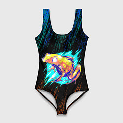 Женский купальник-боди Жаба цветная абстрактная