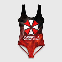 Женский купальник-боди Umbrella Corporation пламя