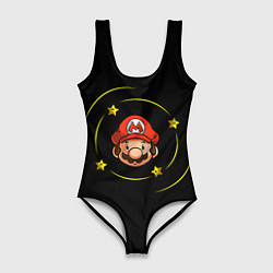 Женский купальник-боди Звездочки вокруг Марио