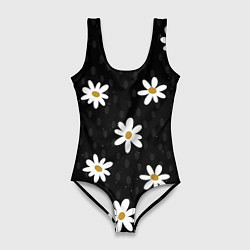 Купальник-боди 3D женский Daisies Ромашки, цвет: 3D-принт