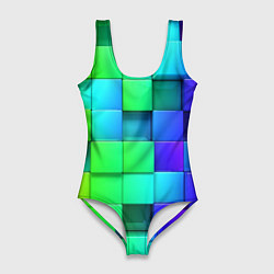 Купальник-боди 3D женский Color geometrics pattern Vanguard, цвет: 3D-принт