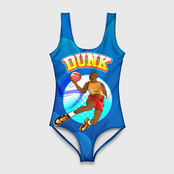 Купальник-боди 3D женский Dunk баскетболист, цвет: 3D-принт