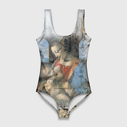 Купальник-боди 3D женский Мадонна Литта Леонардо да Винчи Post-art, цвет: 3D-принт