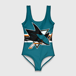 Купальник-боди 3D женский Сан-Хосе Шаркс форма, цвет: 3D-принт