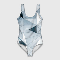 Купальник-боди 3D женский Множество треугольников - Абстрактная броня, цвет: 3D-принт