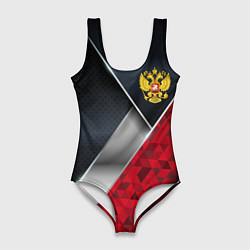 Женский купальник-боди Red & black Russia