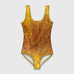 Купальник-боди 3D женский Осенний узор, цвет: 3D-принт