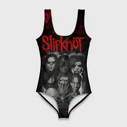 Купальник-боди 3D женский Slipknot dark, цвет: 3D-принт
