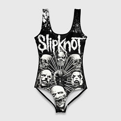 Купальник-боди 3D женский Slipknot Black, цвет: 3D-принт