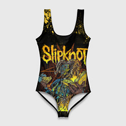Купальник-боди 3D женский Slipknot Yellow Monster, цвет: 3D-принт