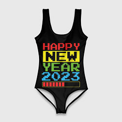 Купальник-боди 3D женский Новый год 2023 загрузка, цвет: 3D-принт