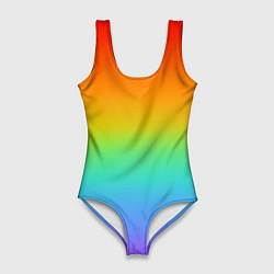 Купальник-боди 3D женский Я радуга, цвет: 3D-принт