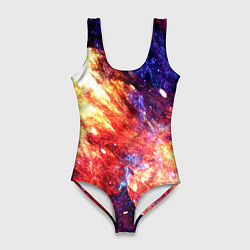 Женский купальник-боди Космическое сияние ночь
