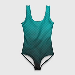 Женский купальник-боди Бирюзово-черный дым - Хуф и Ся