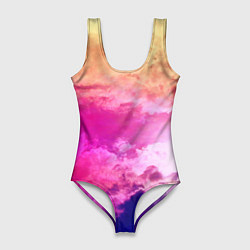 Женский купальник-боди Разноцветное небо