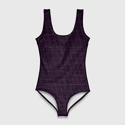 Купальник-боди 3D женский Текстура тёмно-фиолетовый, цвет: 3D-принт