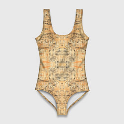 Купальник-боди 3D женский Пески Египта, цвет: 3D-принт