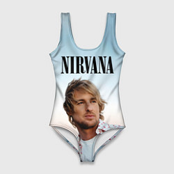 Купальник-боди 3D женский Тру фанат Nirvana, цвет: 3D-принт