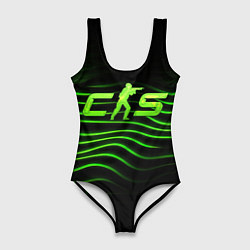Женский купальник-боди CS2 green logo