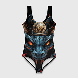 Купальник-боди 3D женский Морозный владыка дракон, цвет: 3D-принт