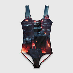 Купальник-боди 3D женский Гармония форм, цвет: 3D-принт