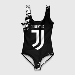 Купальник-боди 3D женский Juventus спорт краски, цвет: 3D-принт