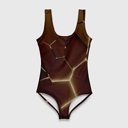 Женский купальник-боди Ретро плиты разломы прошлого