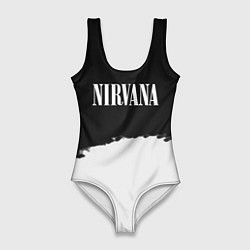 Купальник-боди 3D женский Nirvana текстура, цвет: 3D-принт