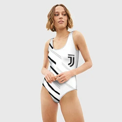 Купальник-боди 3D женский Juventus sport geometry, цвет: 3D-принт — фото 2